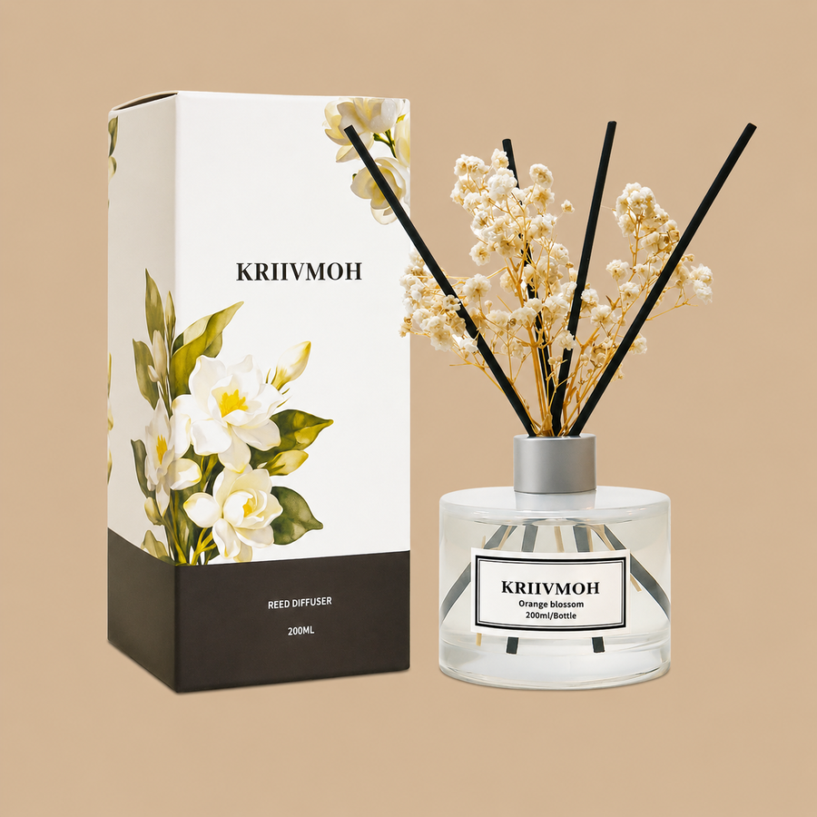 KRIIVMOH Orange Blossom Reed Diffuser Set – 200ml