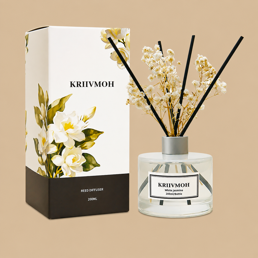 KRIIVMOH White Jasmine Reed Diffuser Set – 200ml