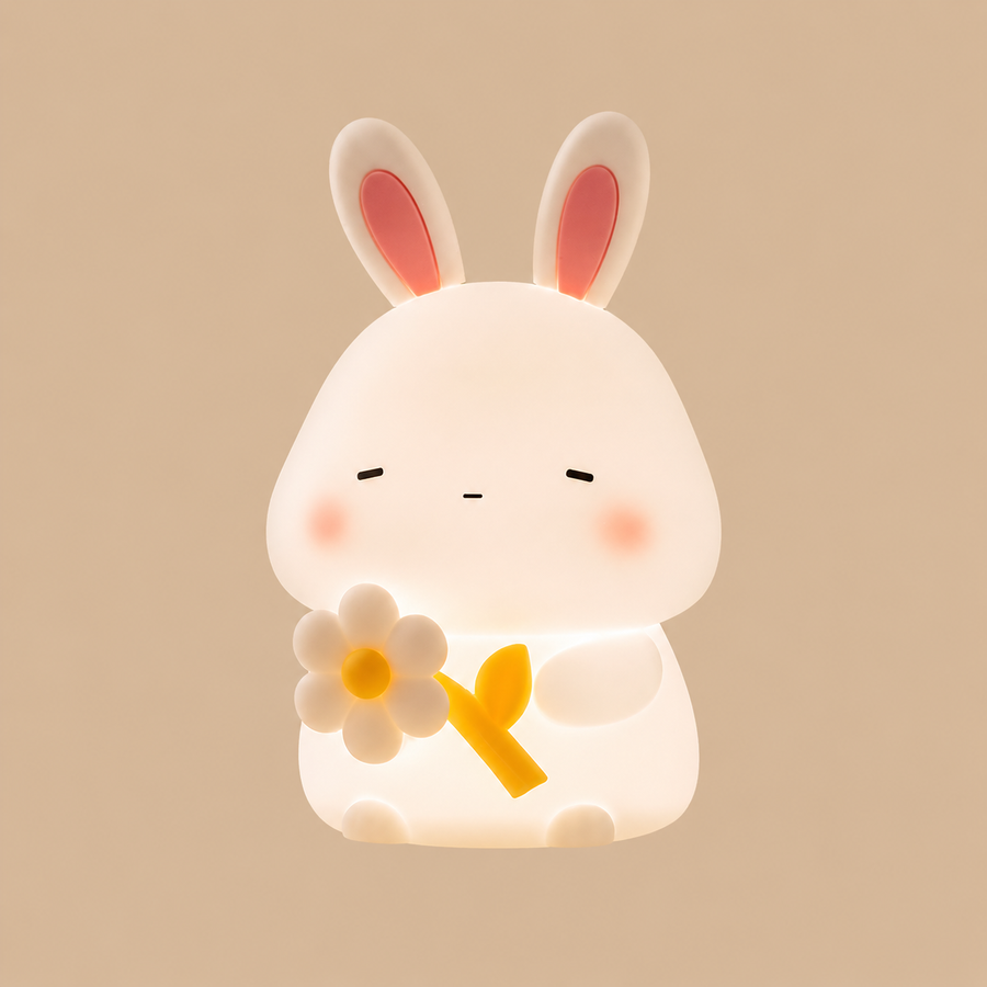 Cute Bunny Night Light with 3 Brightness Levels