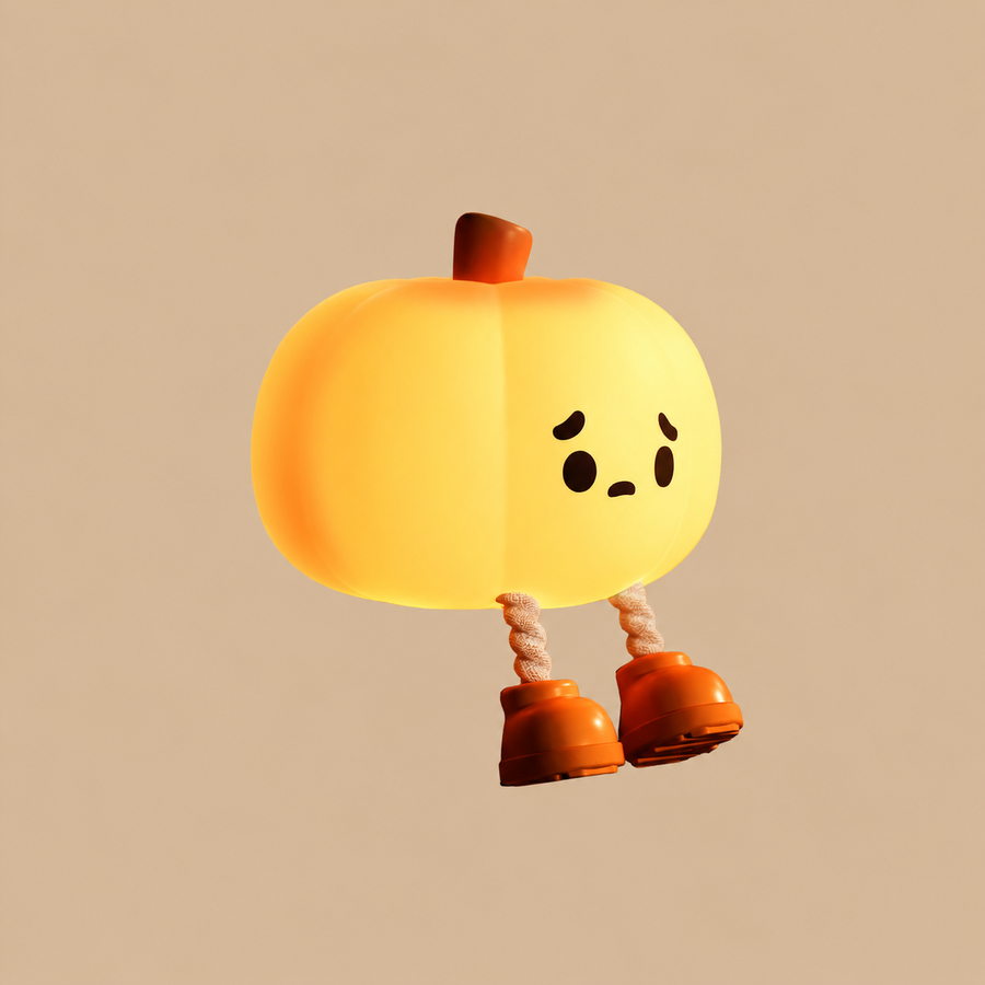 Pumpkin USB Rechargeable Squishy Night Light