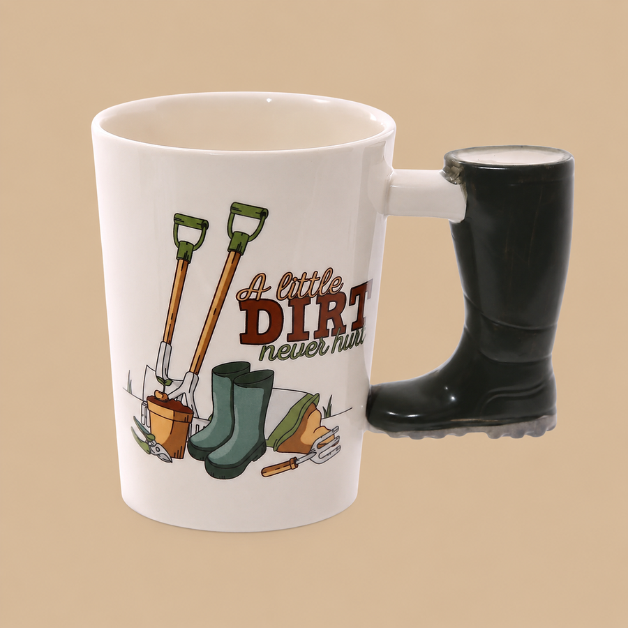 Puckator Garden Wellington Shaped Handle Mug