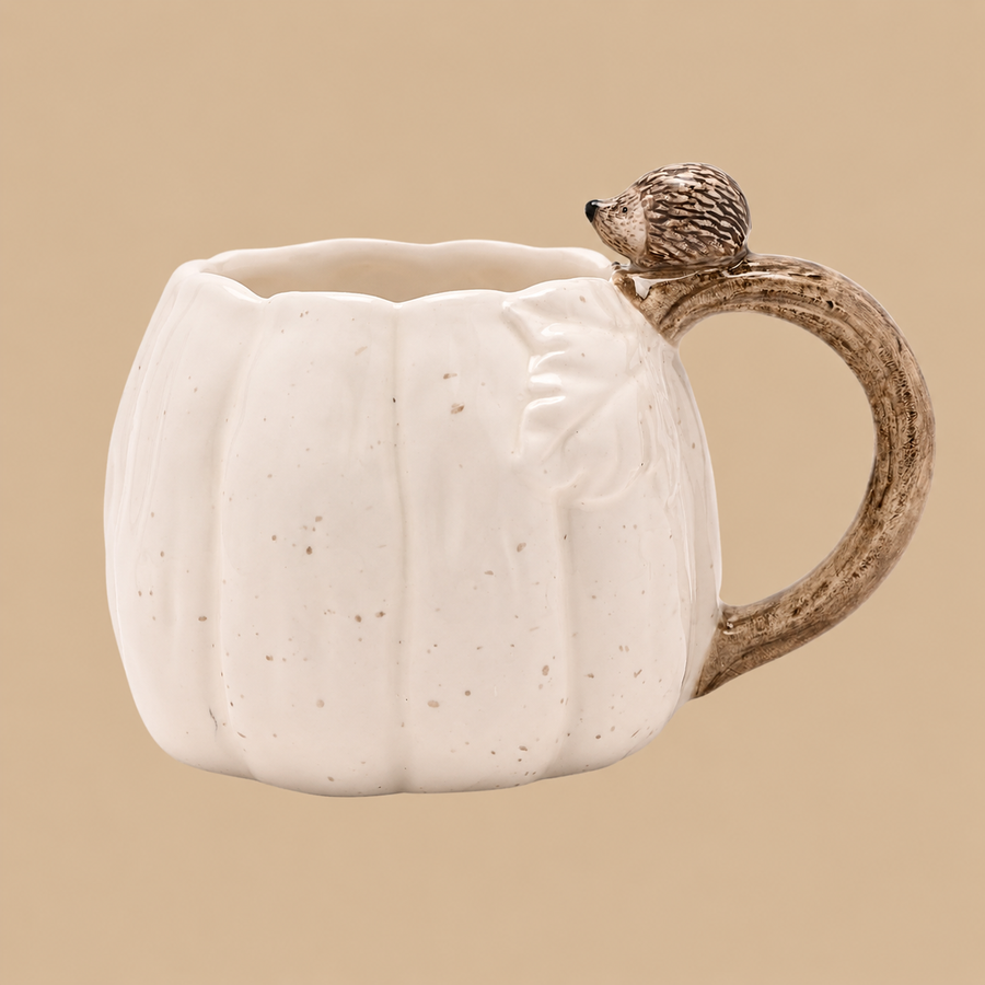Pumpkin Mug with Hedgehog Handle – 450ml