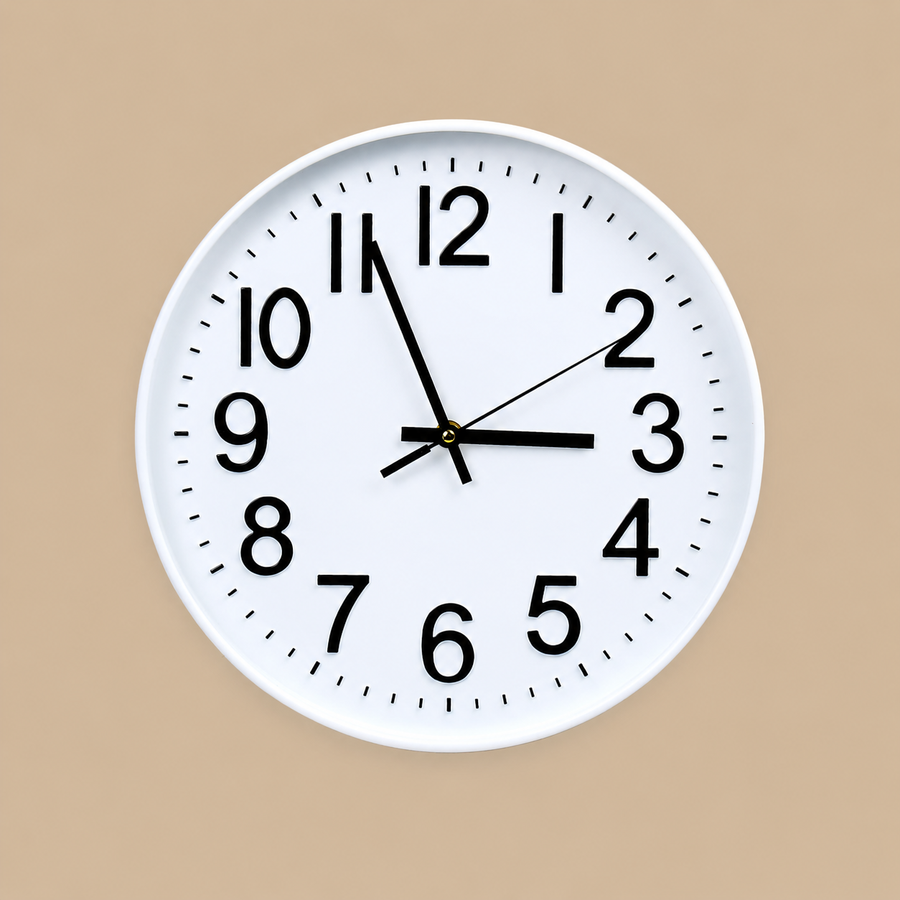 Esteopt White Silent Wall Clock – 12 Inch