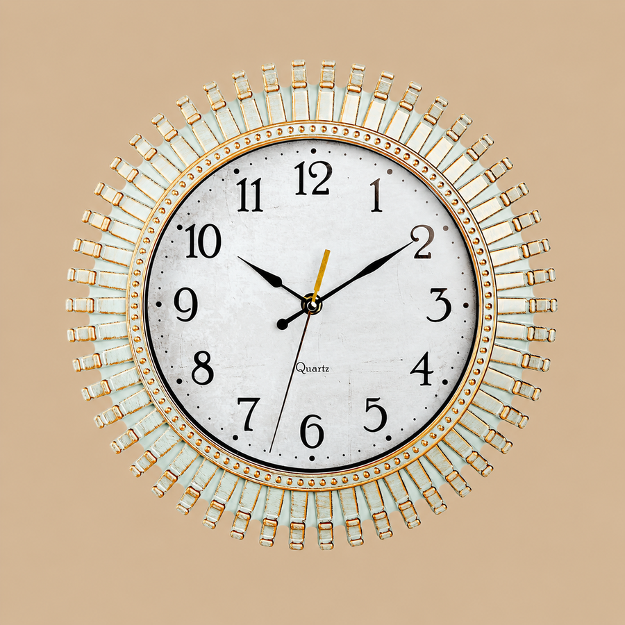Noamus Aqua Retro Silent Wall Clock – 12 Inch