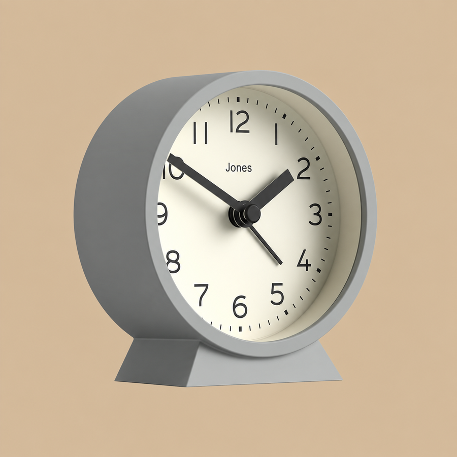 Jones Clocks Midnight Mini Alarm Clock – Posh Grey