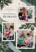 Load image into Gallery viewer, With Love Wonderful Husband Photo Upload Christmas Card for Him
