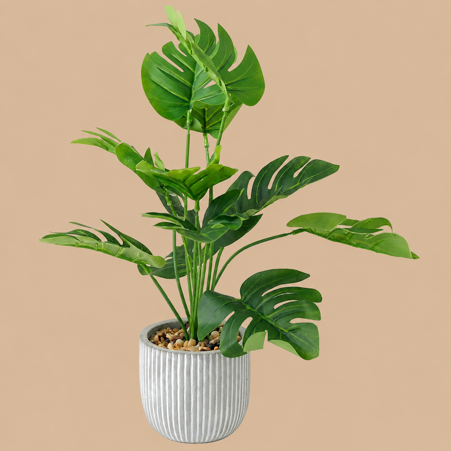 Artificial Monstera Plant in Pot – 32cm