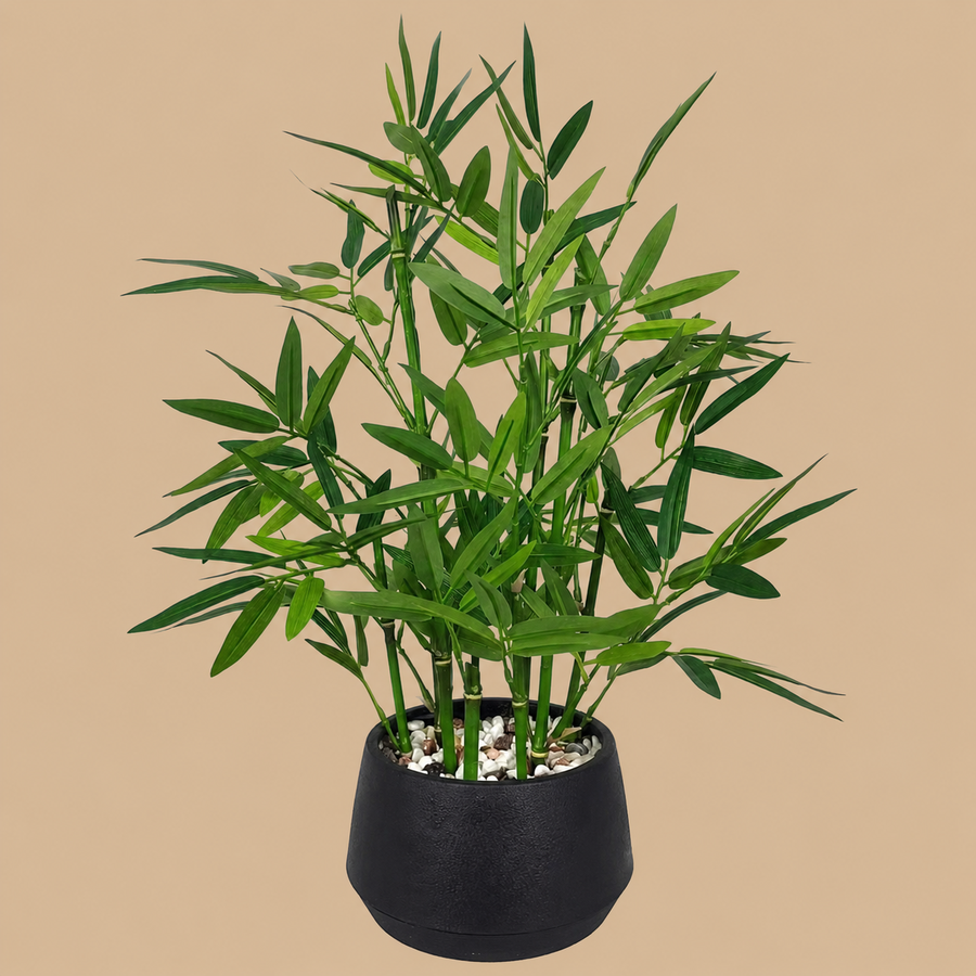 Artificial Bamboo Plant in Black Pot – 18 Inch