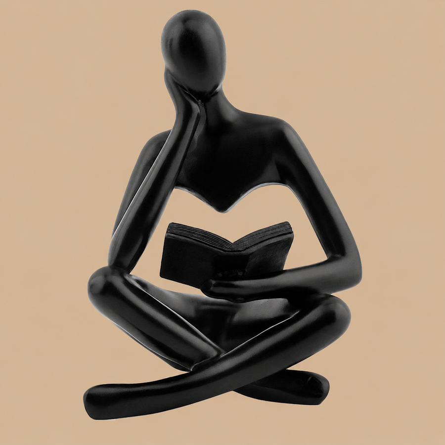 Abstract Thinker Resin Statue – Left Reverie