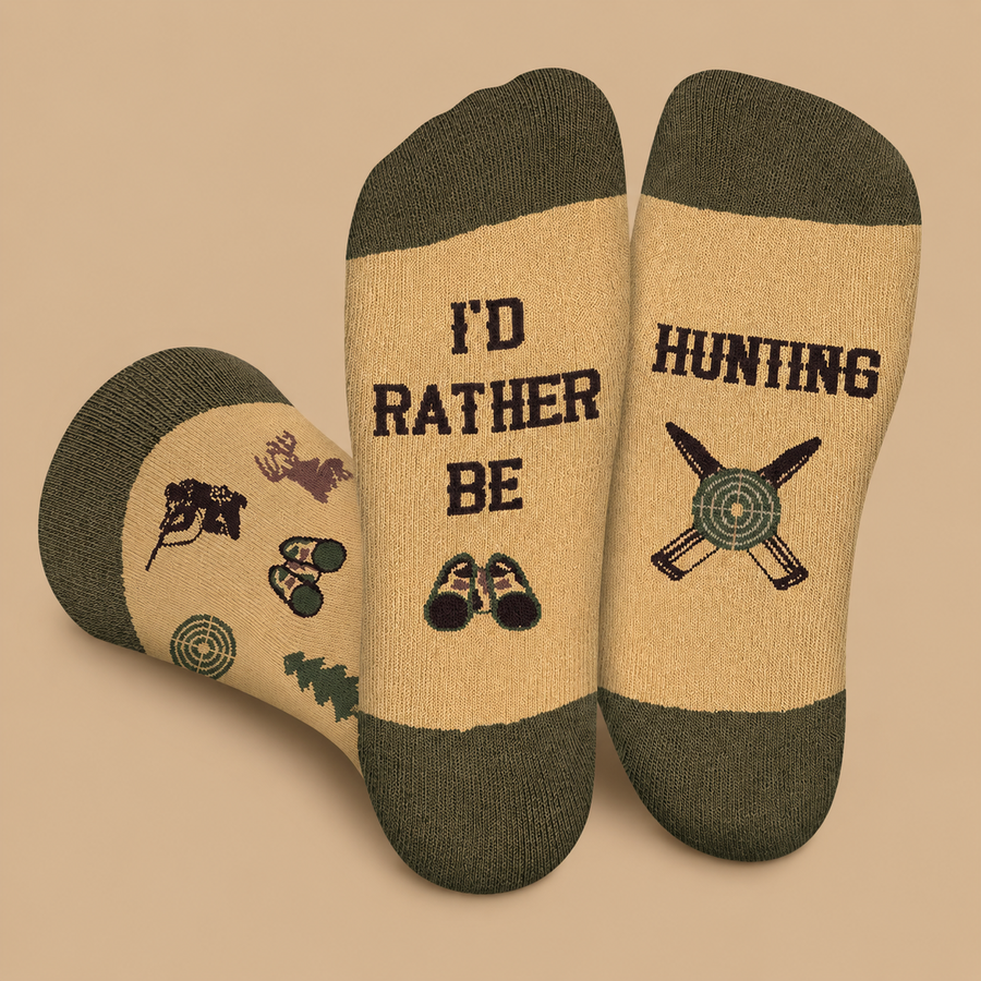 “I’D RATHER BE HUNTING” Crew Socks