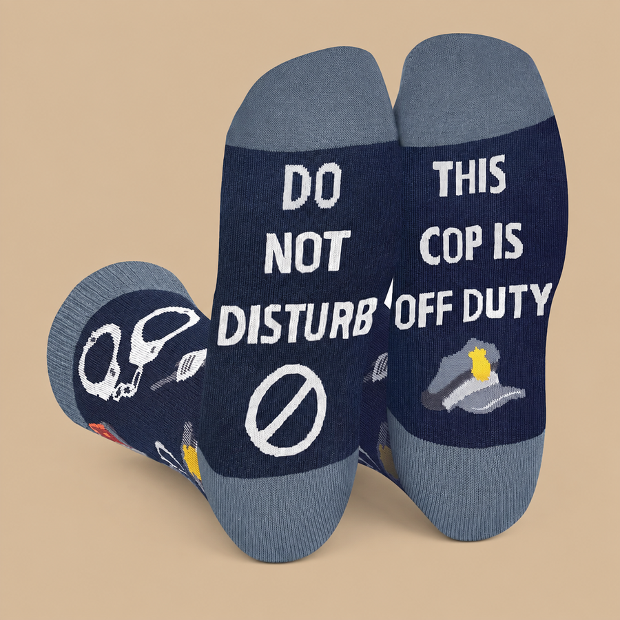 “DND THIS COP IS OFF DUTY” Crew Socks