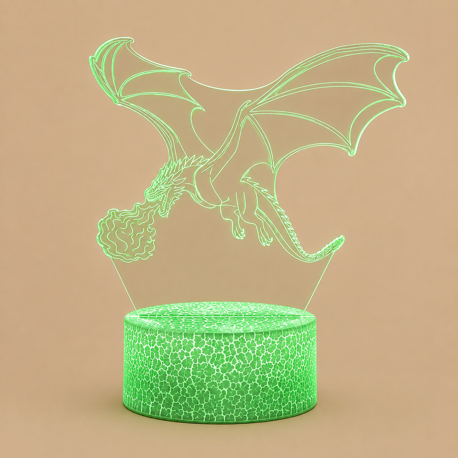 3D LED Multicolor Flying Dragon Night Light