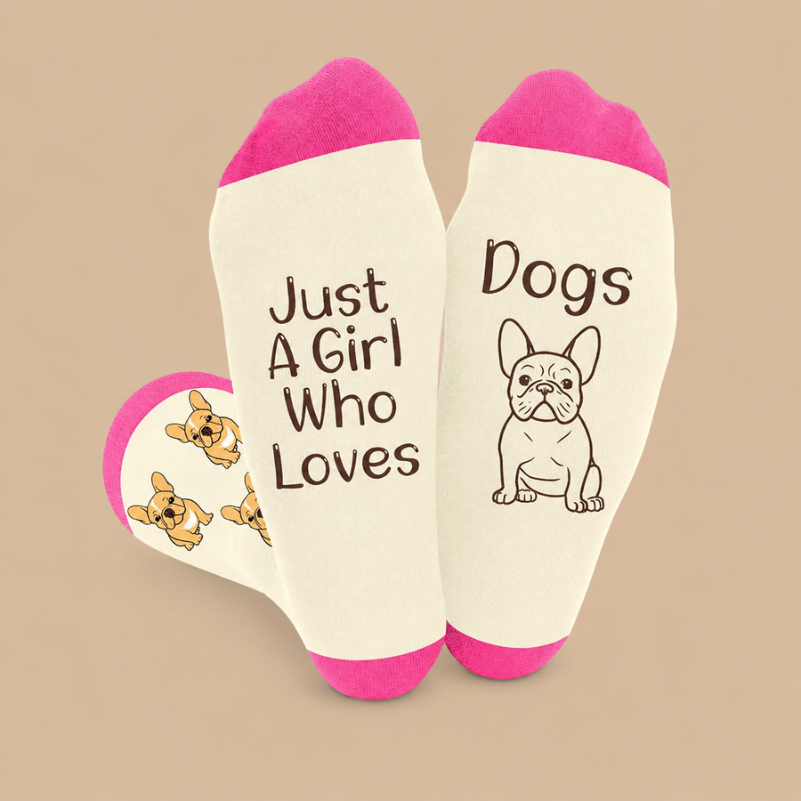"Just A Girl Who Loves Dogs" Cotton Socks for Women