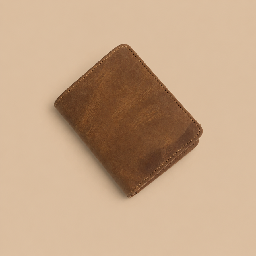 Willys Wallets Rustic Brown Trifold RFID Wallet for Men