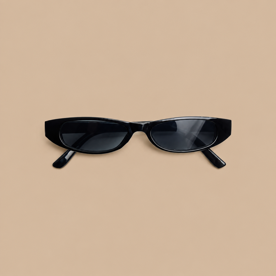 Public Desire Black Skinny Cat Eye Sunglasses