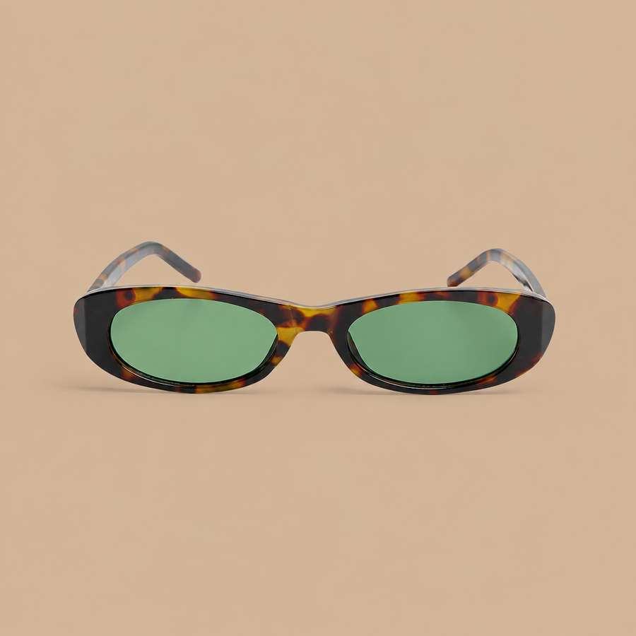 Public Desire Brown Narrow Cat Eye Sunglasses