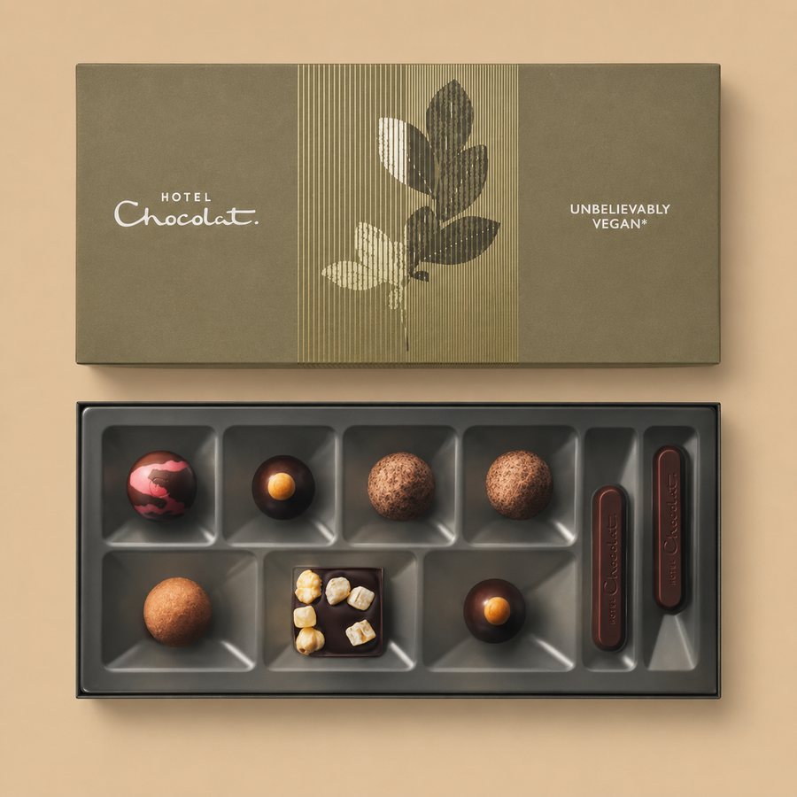 Hotel Chocolat Unbelievably Vegan* Chocolate Box 9-Piece