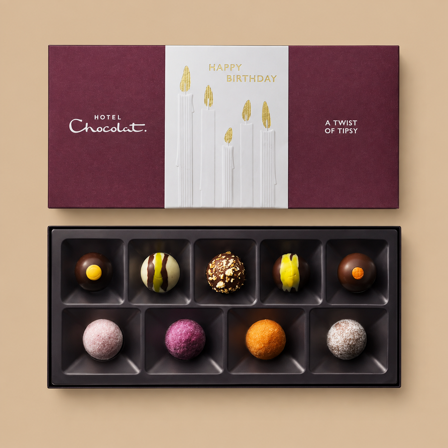 Hotel Chocolat A Twist of Tipsy Chocolate Box – 9 Piece
