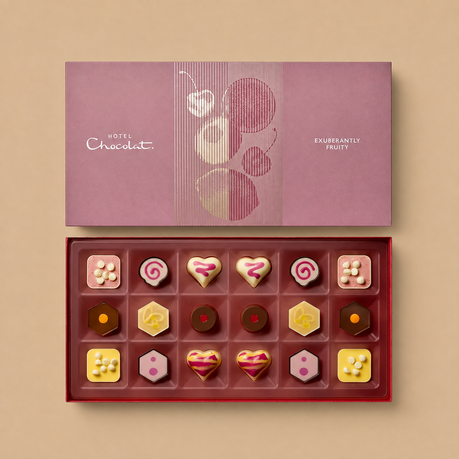Hotel Chocolat Exuberantly Fruity Chocolate Box 18-Piece