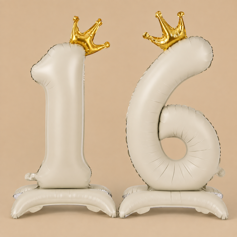 Off-White Standing Number 16 Foil Balloons