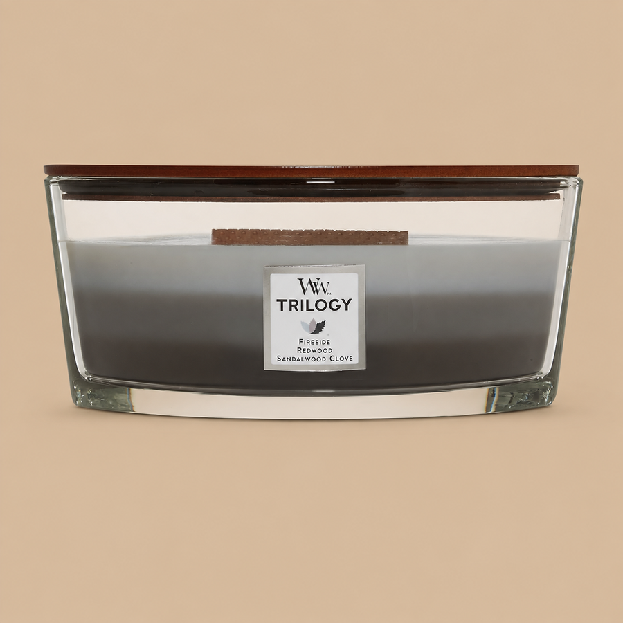 WoodWick Ellipse Trilogy Candle – Warm Woods
