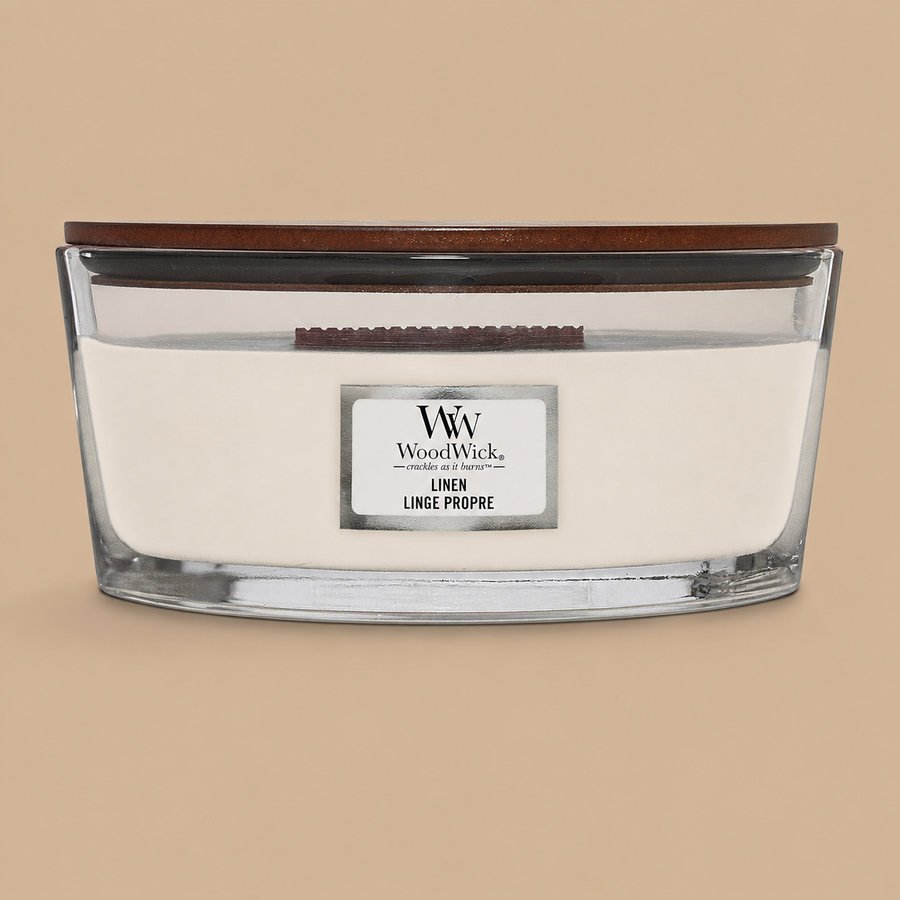 WoodWick Ellipse Scented Candle – Linen