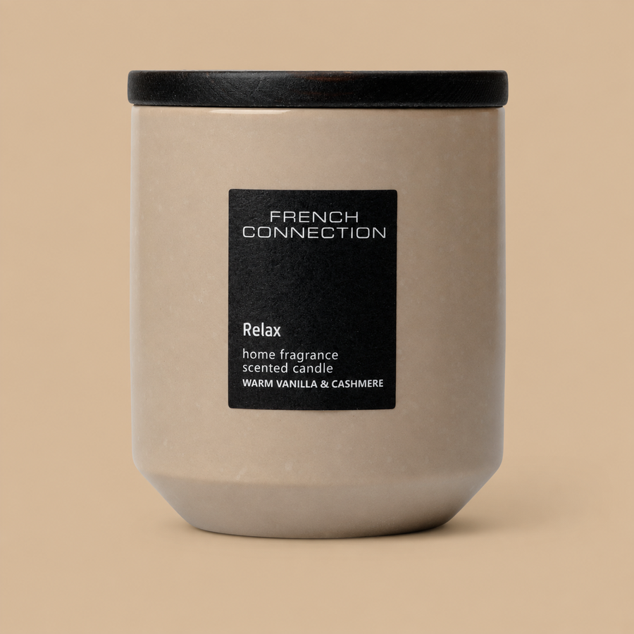 French Connection Stone Range Warm Vanilla & Cashmere Candle – 224g