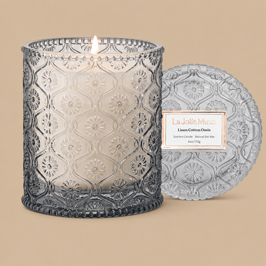 LA Jolie Muse Linen Cotton Oasis Scented Candle – 170g
