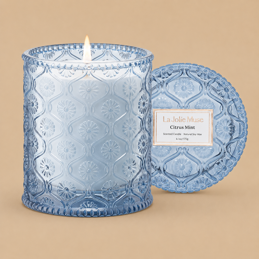 LA Jolie Muse Citrus Mint Scented Candle – 170g