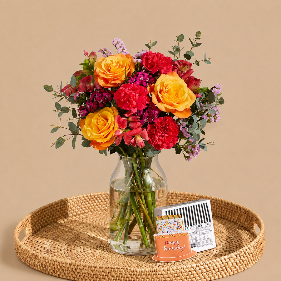 The Birthday Blooms & Biscuit