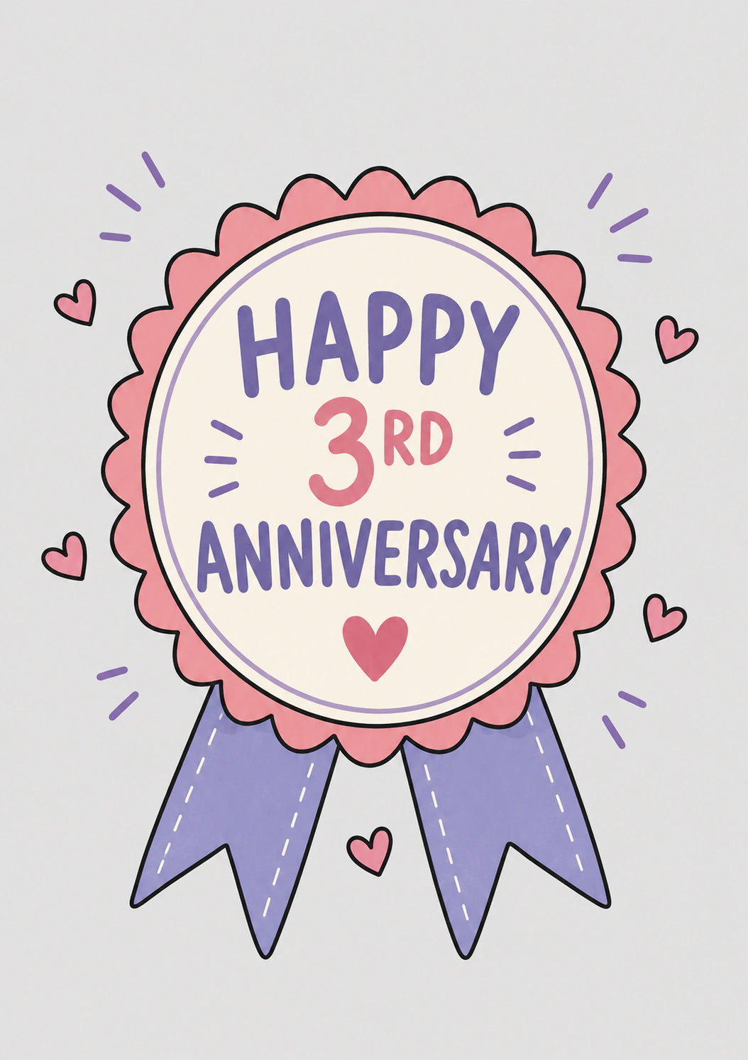 Anniversary - Personalised Card — with punch holes