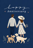 Load image into Gallery viewer, Anniversary - Personalised Card — with punch holes
