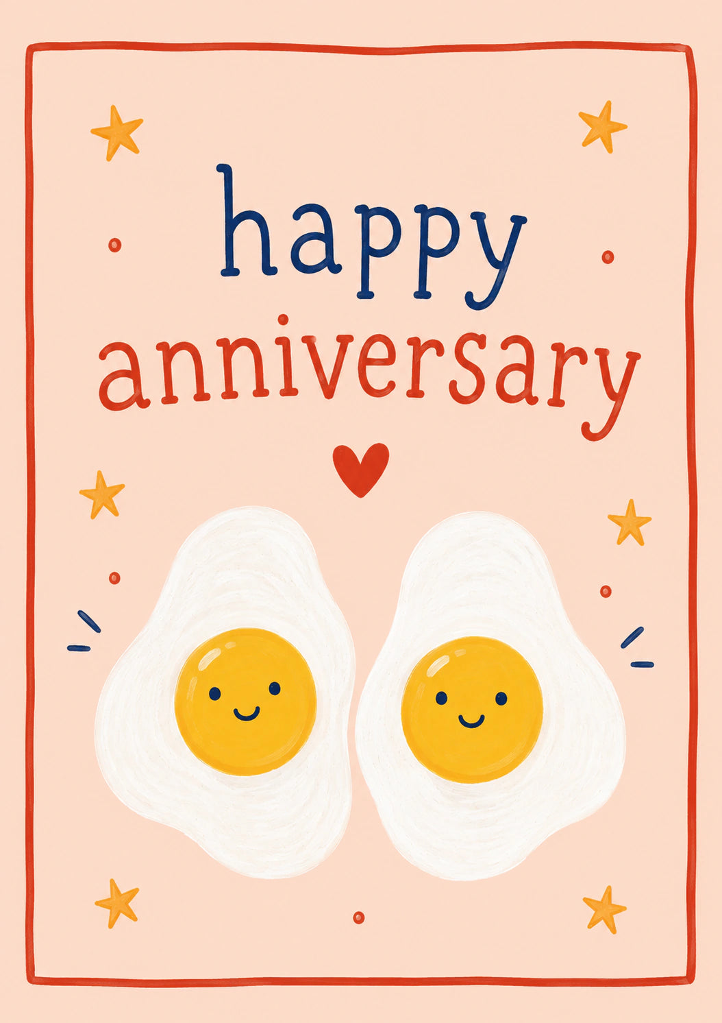 Anniversary - Personalised Card — with punch holes