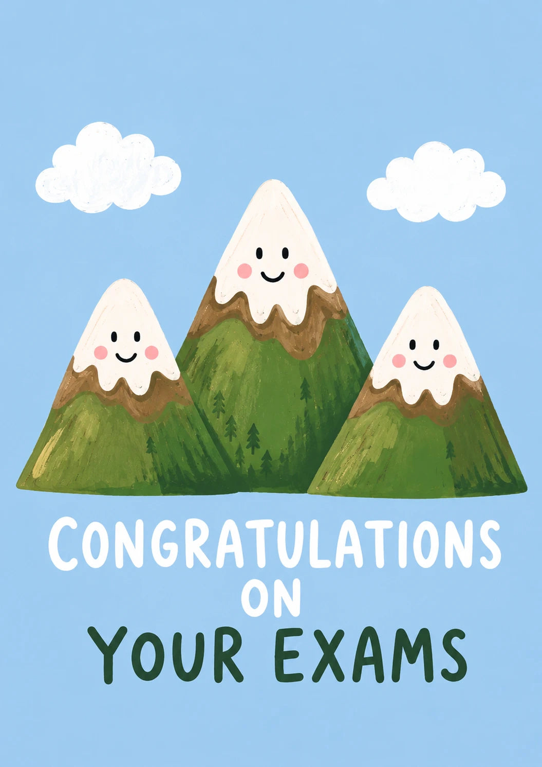 Cute Smiling Mountains Congratulations Card