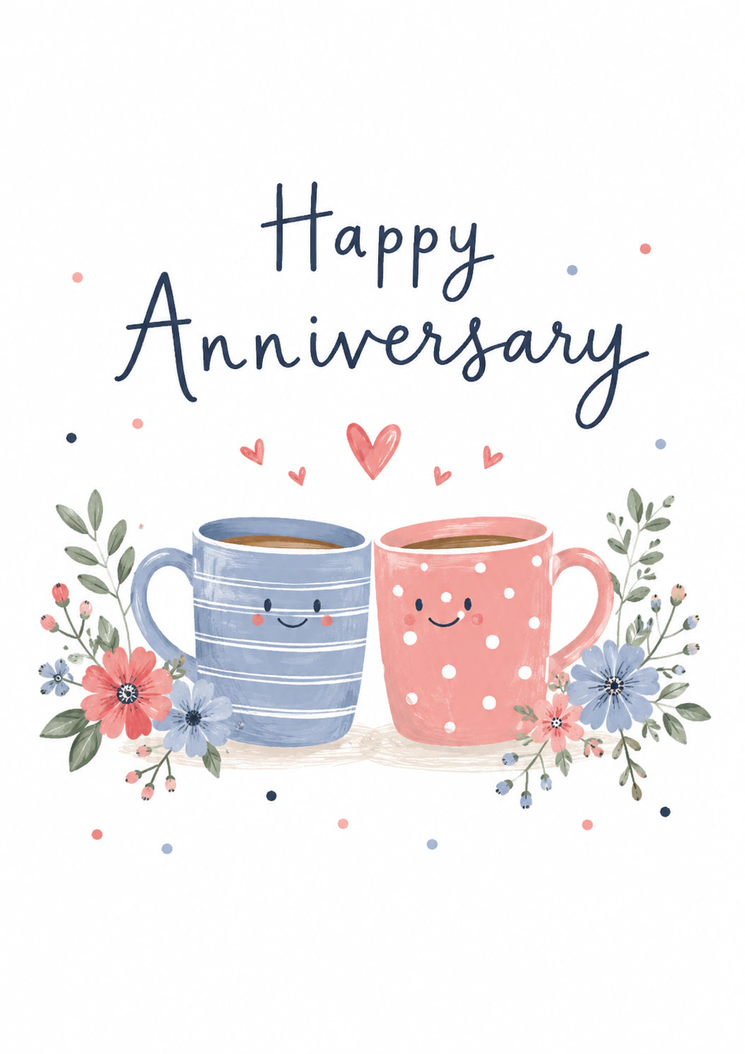 Anniversary - Personalised Card — with punch holes