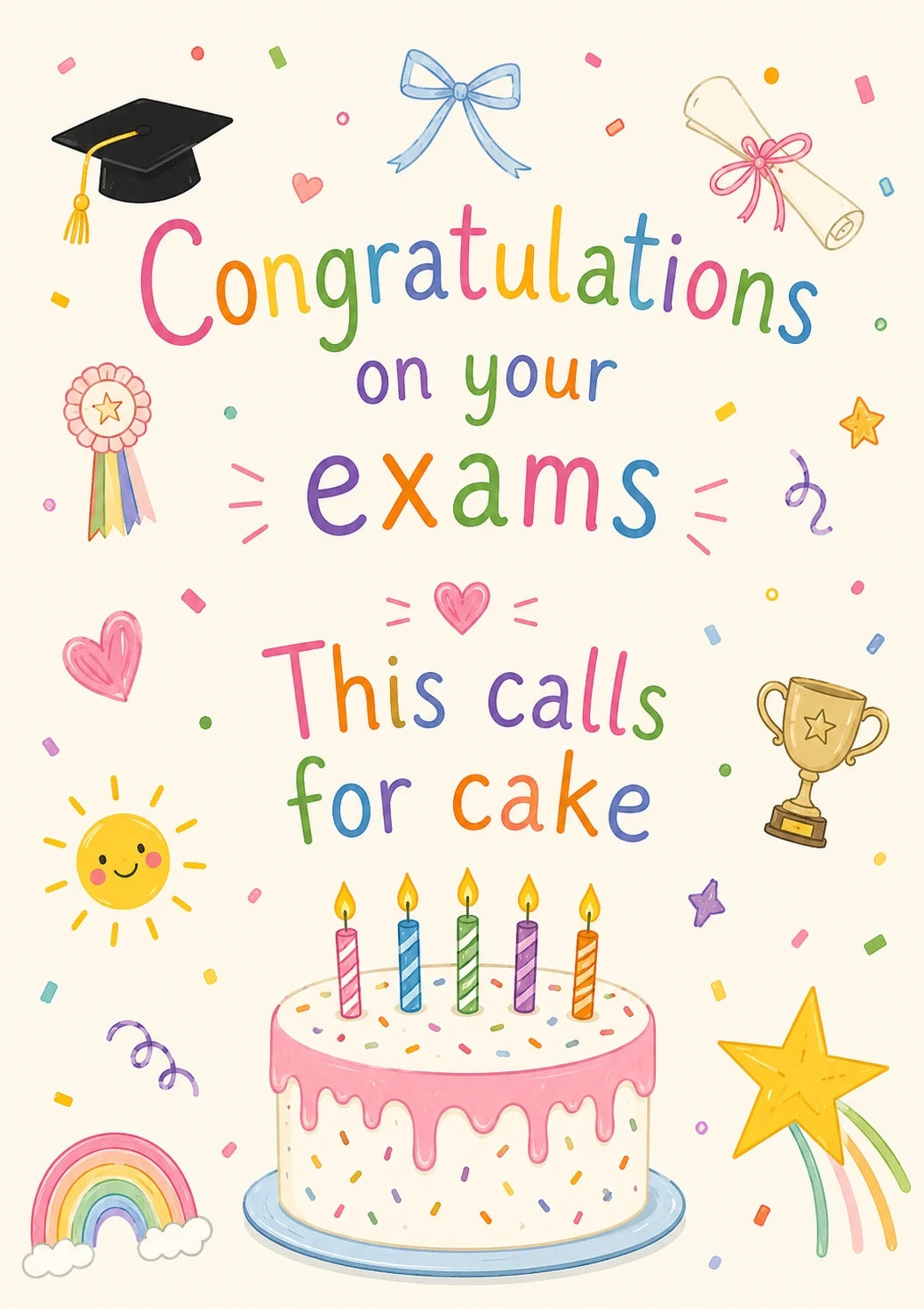 Congratulations - Personalised Card — with punch holes
