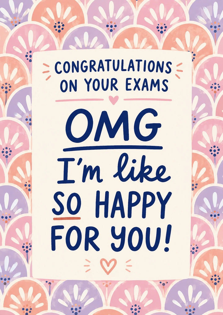 OMG I'm Like So Happy Congratulations Card for Her