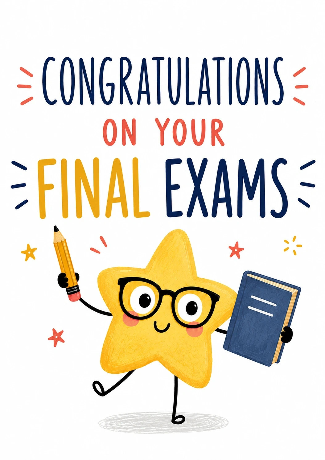 Congratulations - Personalised Card — with punch holes