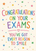 Load image into Gallery viewer, Colourful Rainbow Stars Exams Congratulations Card
