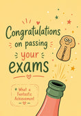Load image into Gallery viewer, Funny Champagne Cork Popping Congratulations Exam Card
