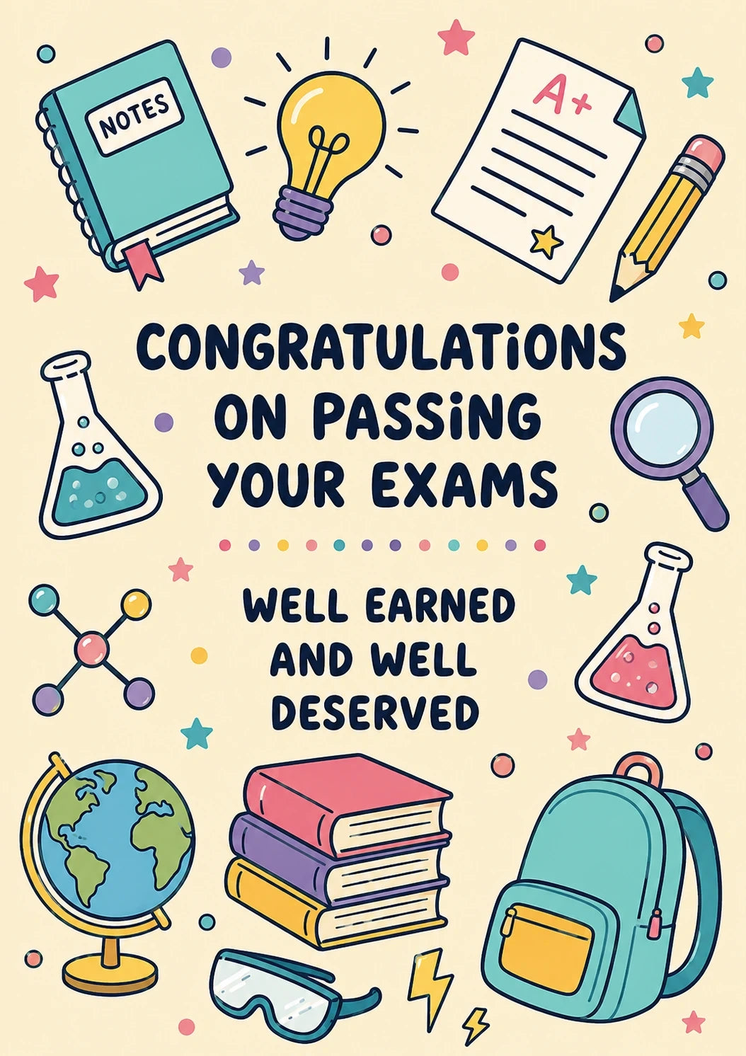 Congratulations - Personalised Card — with punch holes