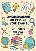Load image into Gallery viewer, School Icons Well Earned Congratulations Card
