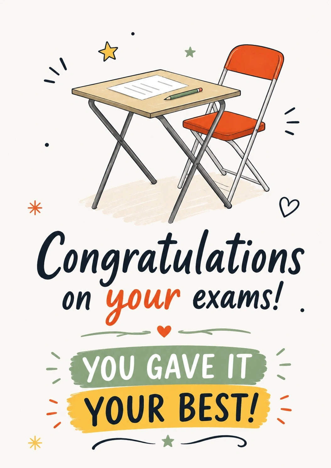 Congratulations - Personalised Card — with punch holes