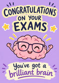 Load image into Gallery viewer, Funny Brilliant Brain Glasses Congratulations Card
