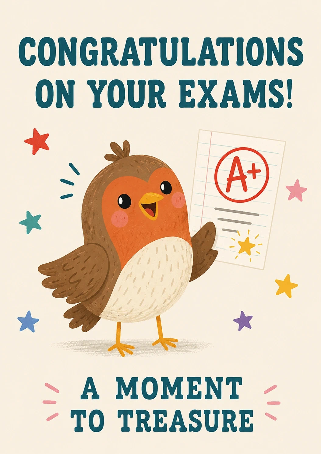 Congratulations - Personalised Card — with punch holes