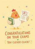 Load image into Gallery viewer, Funny Clever Cluck Chicken A+ Congratulations Card
