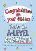 Load image into Gallery viewer, Funny A-Level Assassin Congratulations Card
