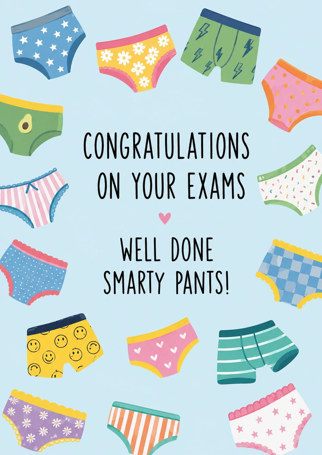 Funny Smarty Pants Underwear Congratulations Card