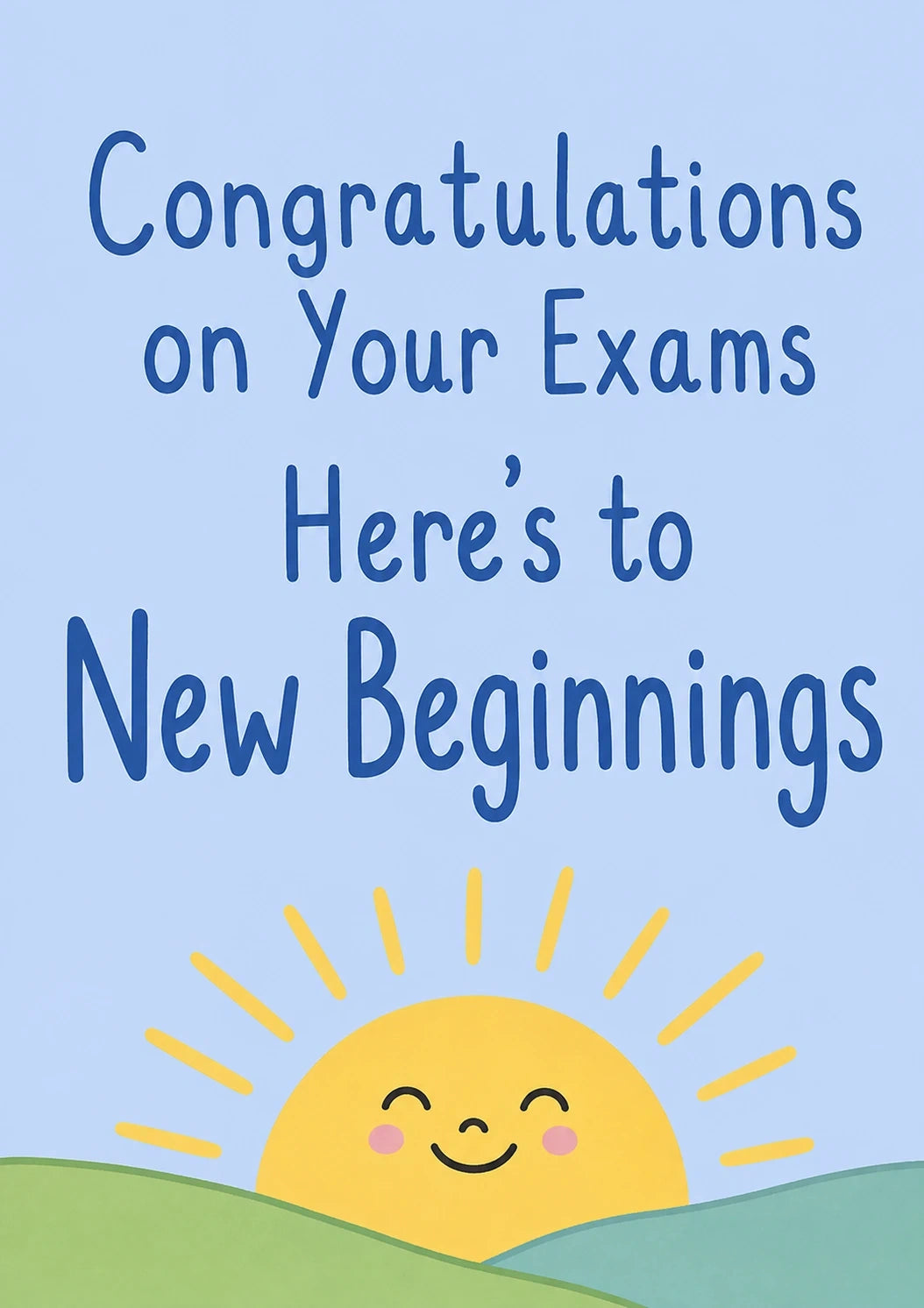 Congratulations - Personalised Card — with punch holes