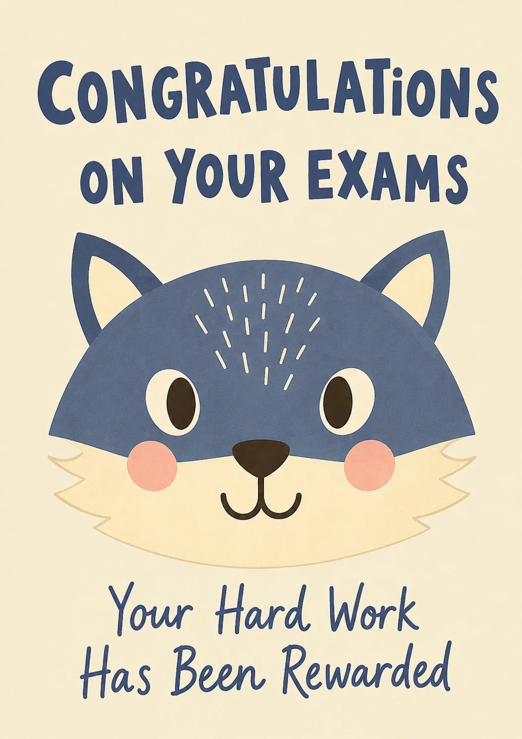Congratulations - Personalised Card — with punch holes